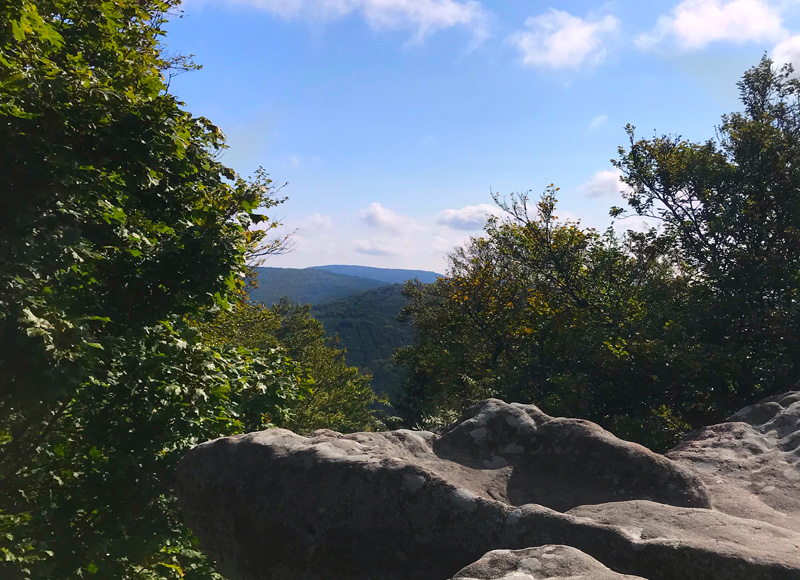 Aussicht Südfels Rundwanderweg Drachenfels